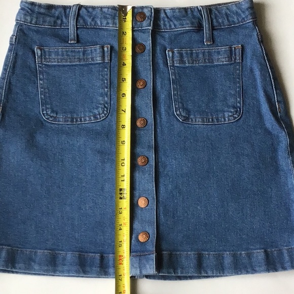 NWOT Madewell Button-Up Patch Pocket Denim Skirt - Picture 11 of 11